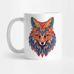 Spectrum Fox: Radiant Op Art Red Fox Design Mug